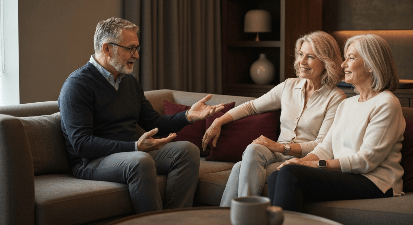 Financial planning team meeting with retirement plan committee